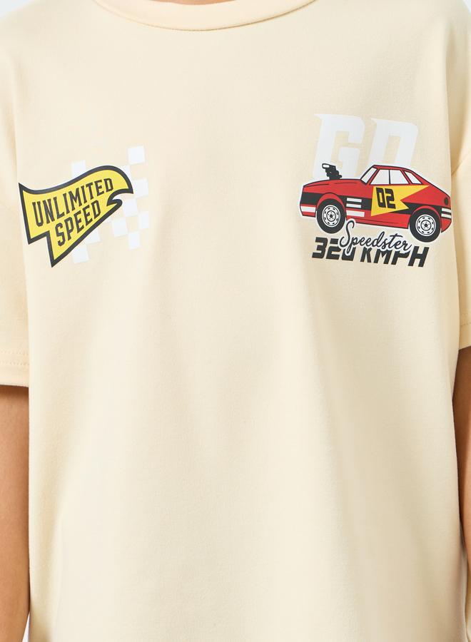 ستايلي مجموعة من تيشيرت جرافيك وبنطال جوغر - Image 2